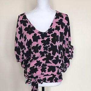 Diane von FURSTENBERG flowers top blouse 2